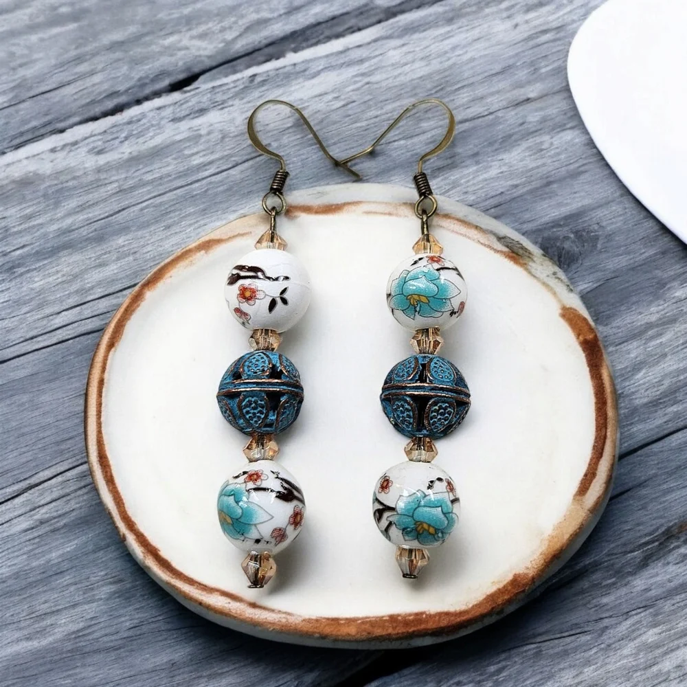 Hand Crafted Rustic Style Earrings - Picture 2 of 8
